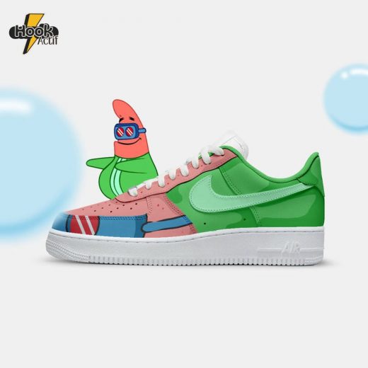 Limited Edition Spongebob Squarepants Elastic Waistband Custom Paint Air Force 1 Shoes