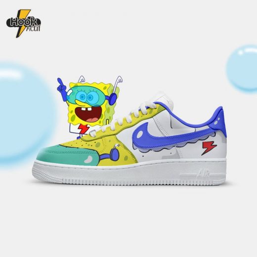 Limited Edition Spongebob Squarepants Quickster Custom Paint Air Force 1 Shoes