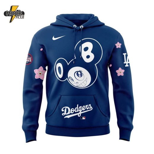 Los Angeles Dodgers Takashi Murakami x MLB World Tour Tokyo Series Blue Hoodie V2