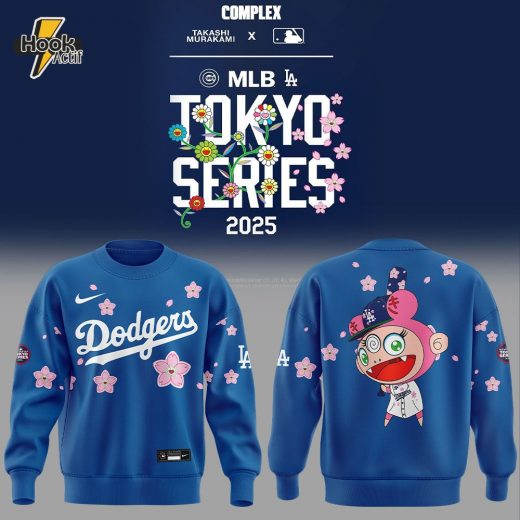 Los Angeles Dodgers Takashi Murakami x MLB World Tour Tokyo Series Blue Sweatshirt