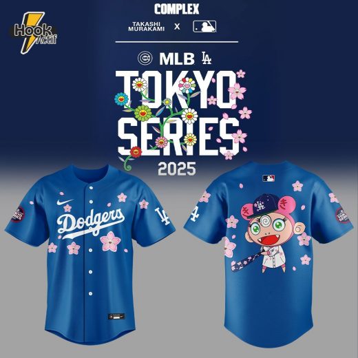 Los Angeles Dodgers Takashi Murakami x MLB World Tour Tokyo Series Blue V4 Jersey