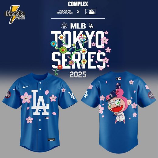 Los Angeles Dodgers Takashi Murakami x MLB World Tour Tokyo Series Blue V5 Jersey