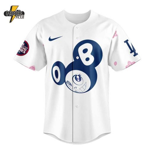 Los Angeles Dodgers Takashi Murakami x MLB World Tour Tokyo Series Whrite Jersey V2