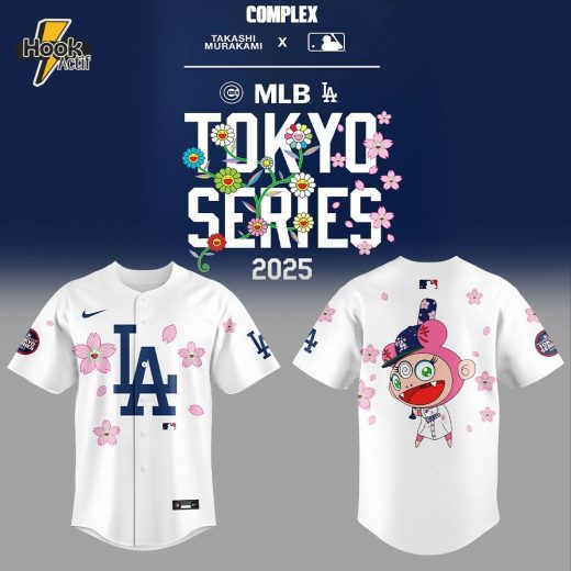 Los Angeles Dodgers Takashi Murakami x MLB World Tour Tokyo Series Whrite V5 Jersey