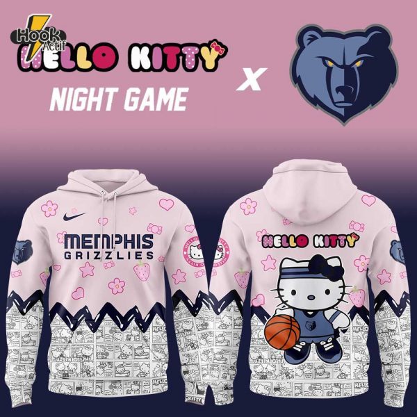 Memphis Grizzlies x Hello Kitty Night Game Pink Hoodie