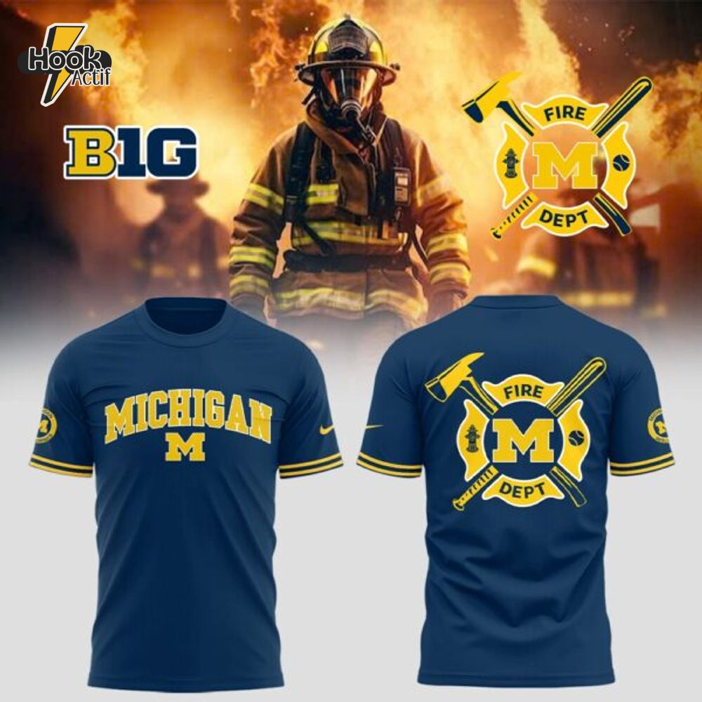 Michigan Baseball x Firefighter Appreciation Night T-Shirt Michigan Baseball x Firefighter Appreciation Night T-Shirt
