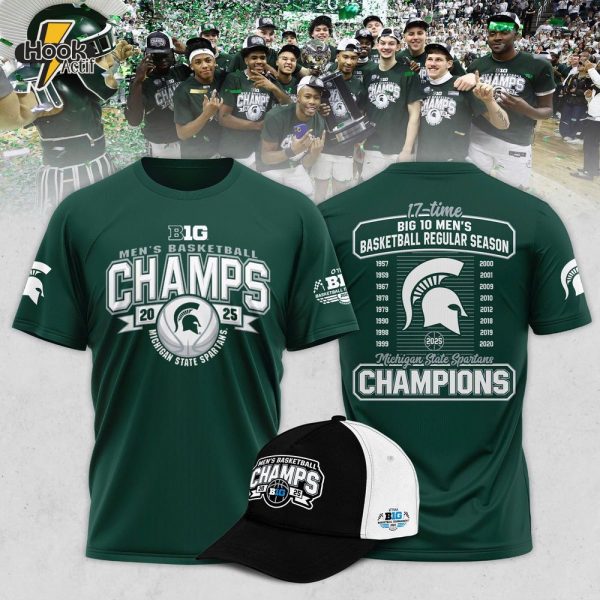 Michigan State 2025 Big Ten Men's Basketball Regular Season Champions Lock Room Combo Limited Edition
