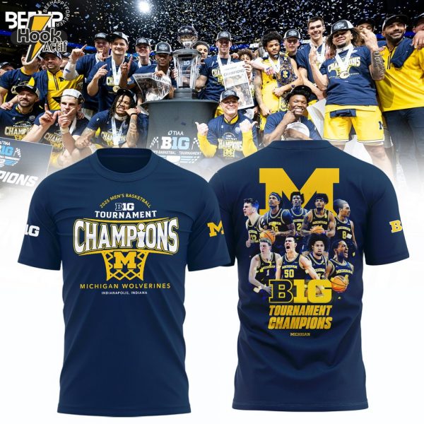 Michigan Wolverines 2025 Big Ten Men’s Basketball Conference Tournament Champions Shirt