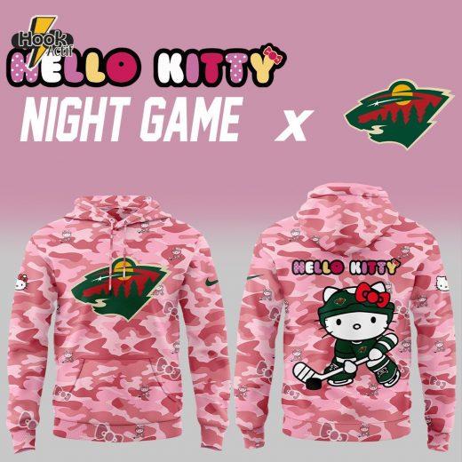 Minnesota Wild Hello Kitty Camouflage Hoodie – V3 Special Edition