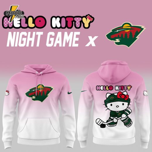 Minnesota Wild Hello Kitty Camouflage Hoodie – V4 Limited Edition