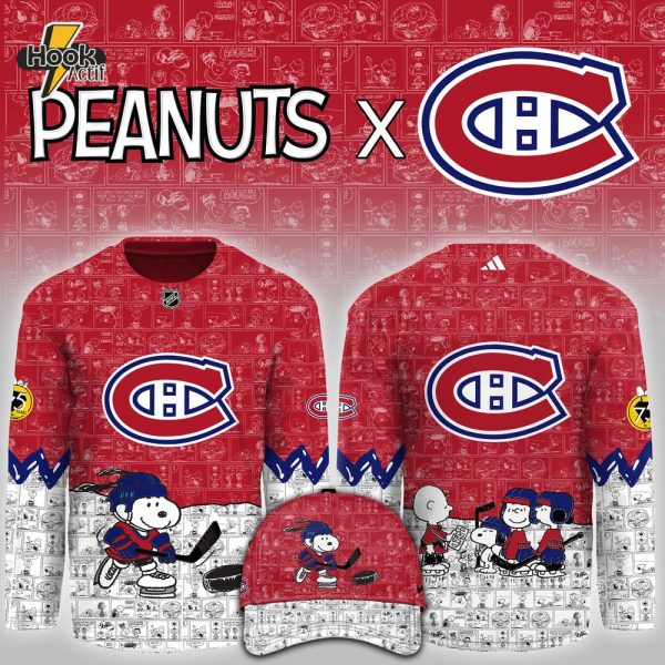 Montreal Canadiens x Peanuts 75 Years Anniversary Limited Hockey Jersey