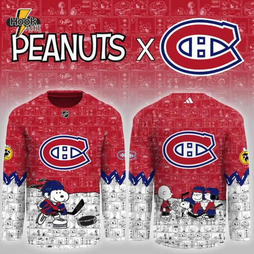 Montreal Canadiens x Peanuts 75 Years Anniversary Limited Hockey Jersey