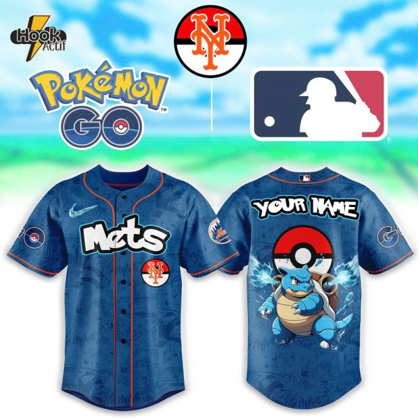 New York Mets x Pokemon Go Blastoise Baseball Jersey