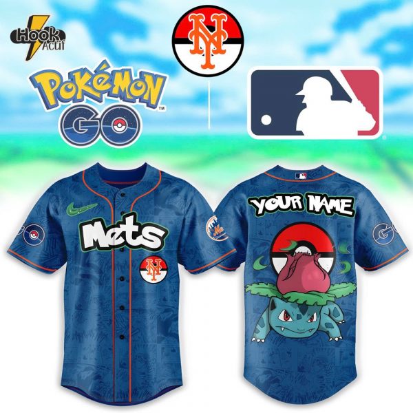 New York Mets x Pokemon Go Bulbasaur Baseball Jersey