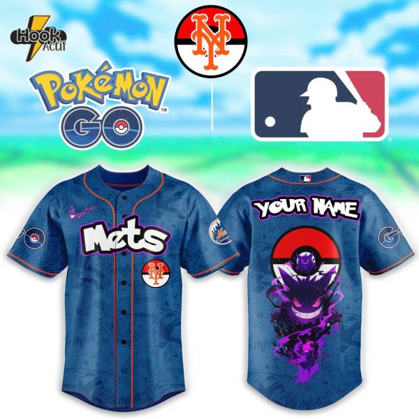 New York Mets x Pokemon Go Gengar Baseball Jersey