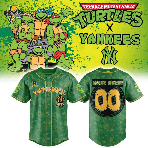 New York Yankees Turtle Powered RI Comic Green Jersey