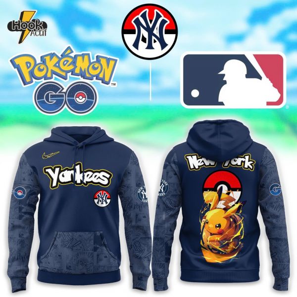 New York Yankees x Pokemon Go Pikachu Hoodie