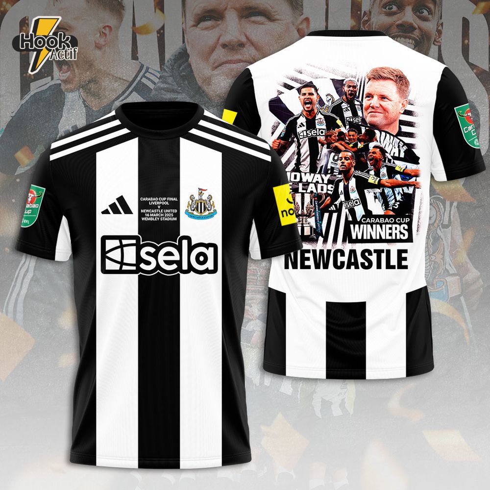 Newcastle United Carabao Cup Winners 3D Graphic T-Shirt Newcastle United Carabao Cup Winners 3D Graphic T-Shirt