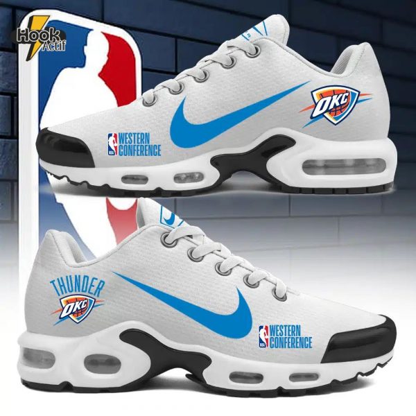 OKC Thunder White Air Max Plus Sneakers – NBA Western Conference Edition