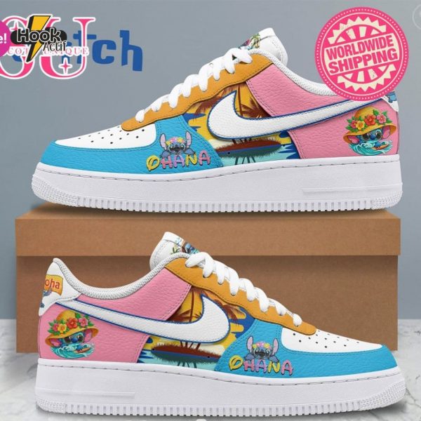 Ohana Hawaiian Stitch Custom Air Force 1 Sneakers