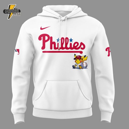 Philadelphia Phillies x Pokémon Go White Hoodie – Limited Edition 2025