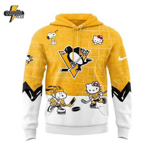 Pittsburgh Penguins Snoopy x Hello Kitty Hoodie – Exclusive Design