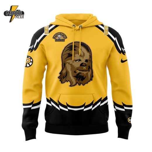 Providence Bruins Koho Pooh Bear Logo NHL Hockey Vintage Air Knit V2 Hoodie