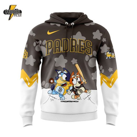 San Diego Padres Bluey and Bingo Brown Hoodie