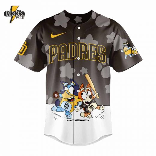 San Diego Padres Bluey and Bingo Brown Jersey