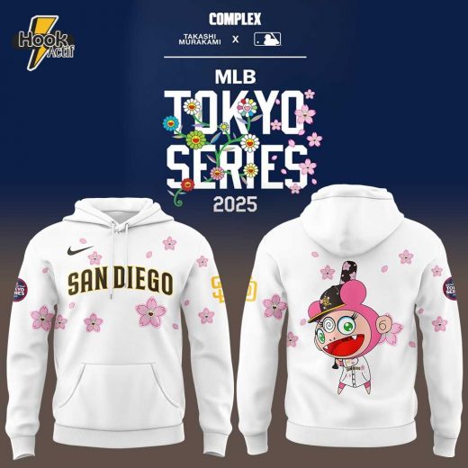 San Diego Padres Takashi Murakami x MLB World Tour Tokyo Series White Hoodie