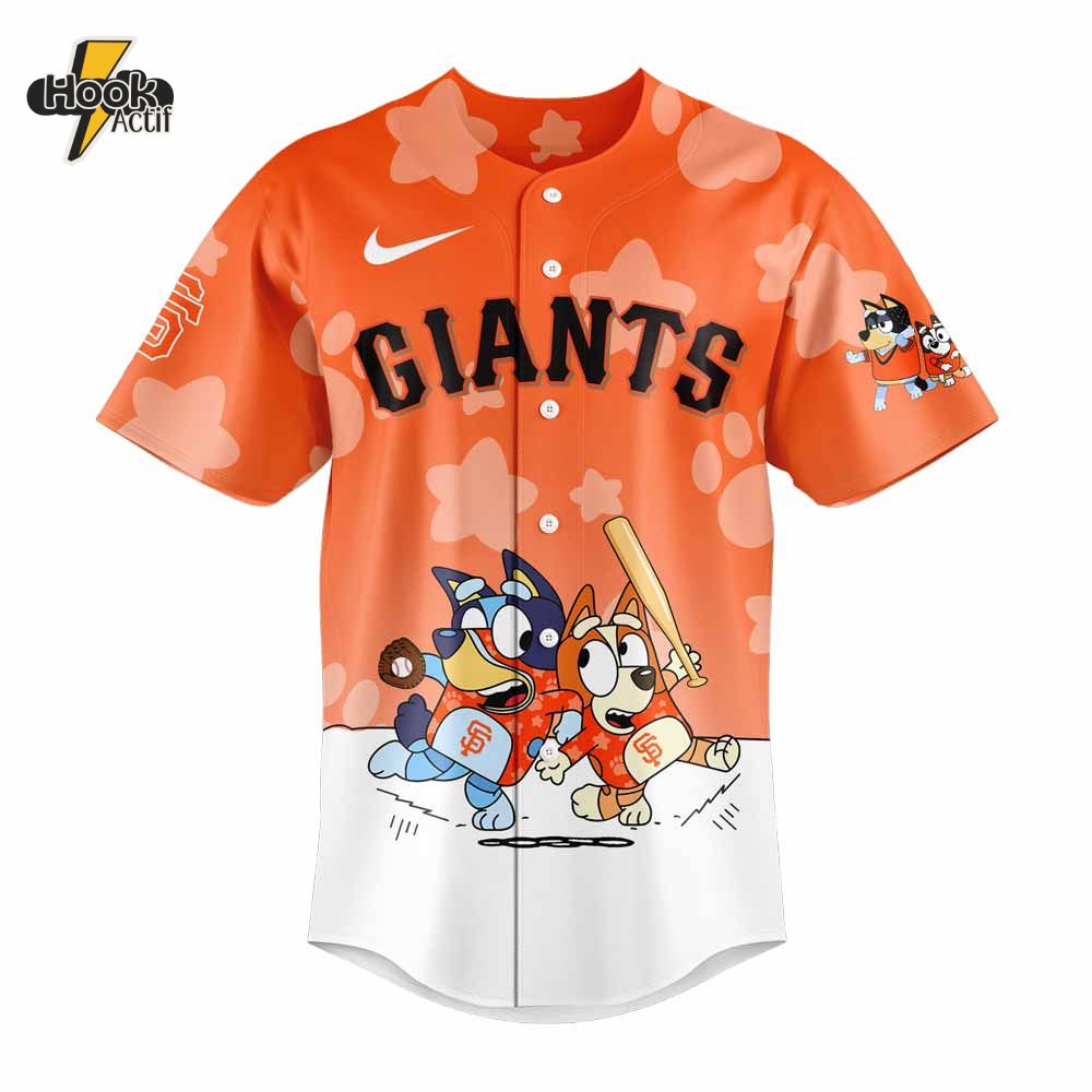 San Francisco Giants Bluey and Bingo Jersey San Francisco Giants Bluey and Bingo Jersey