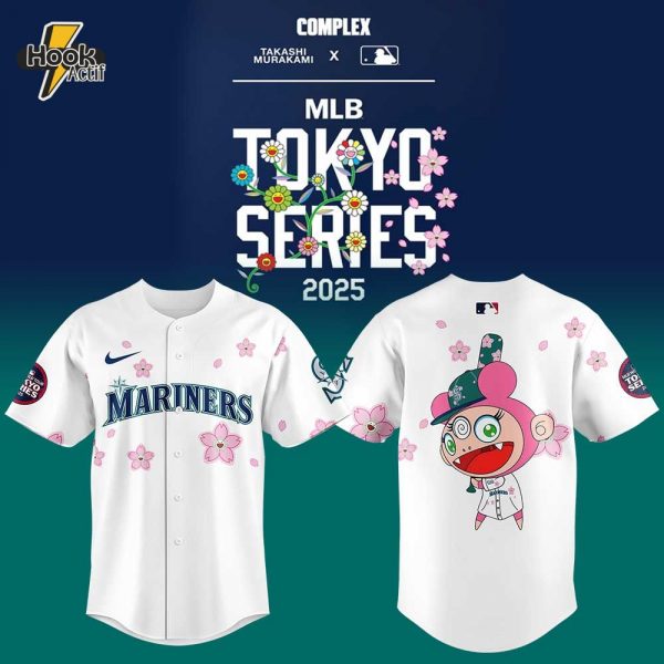 Seattle Mariners Takashi Murakami x MLB World Tour Tokyo Series White Jersey