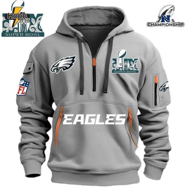 Special Limited Edition In 2025 - Nfl Super Bowl - Philadelphia Eagles - Hoodie Half Zipper