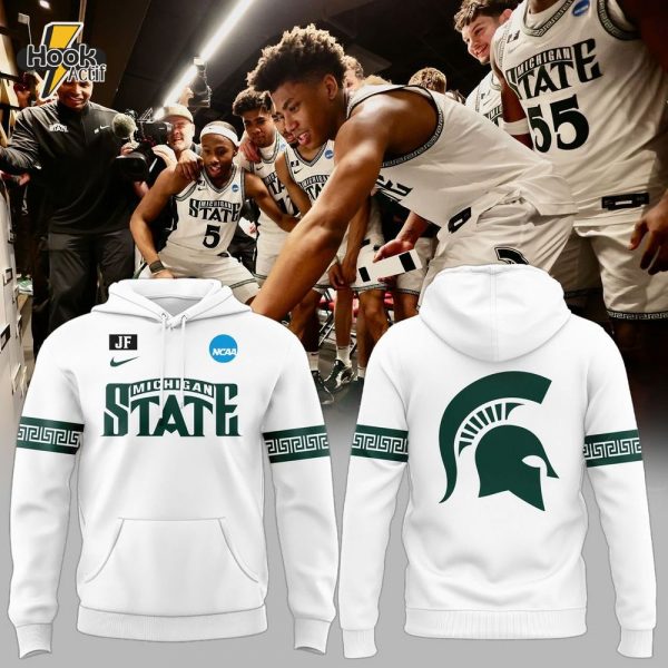 Special Michigan State Spartans New White March Madness Hoodie Uniform 2025