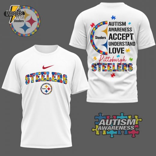 Steelers Football Autism Awareness Tee – Accept, Understand, Love