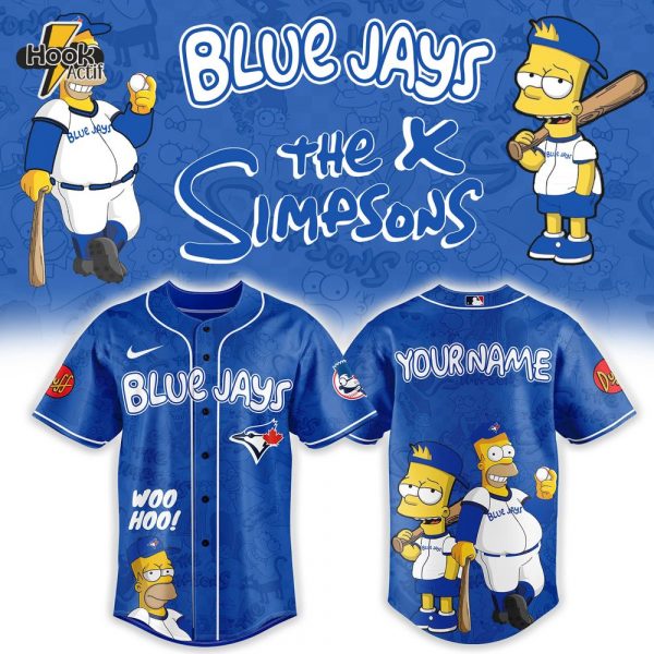 Toronto Blue Jays x The Simpsons Heritage Blue Jersey