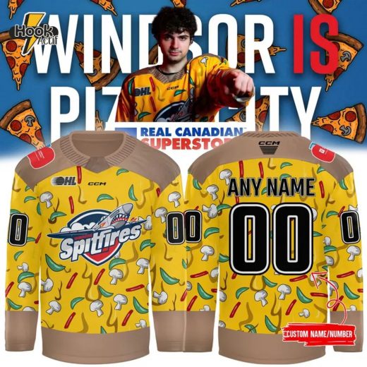 Windsor Spitfires Pizza City Jersey