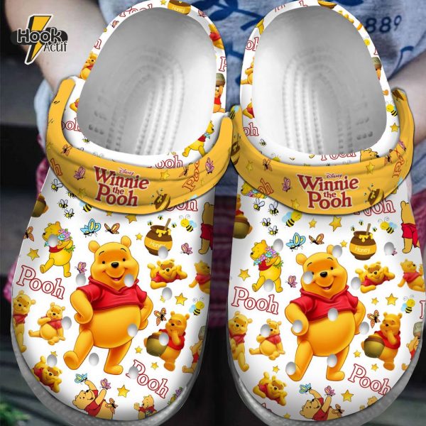 Winnie the Pooh Cartoon Crocs - Footwearmerch Premium Crocband Clogs Shoes