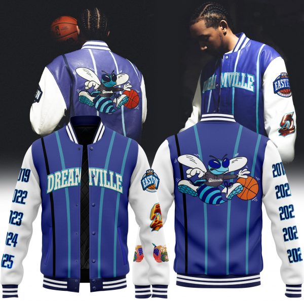 Charlotte Hornets 5-Time Champions Limted Edition Baseball Jacket