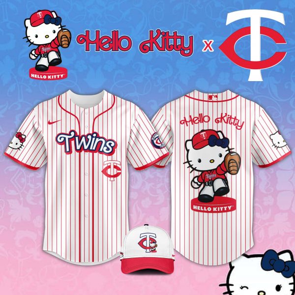 Minnesota Twins MLB x Hello Kitty Night Jersey 2025