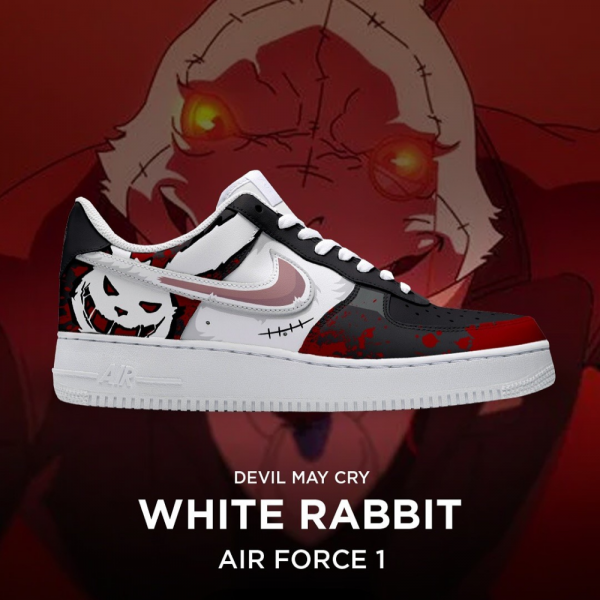 Devil May Cry White Rabbit Force 1 Sneaker