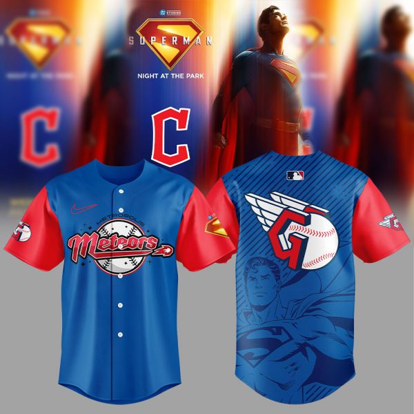 Cleveland Guardians MLB x Superman Baseball Jersey
