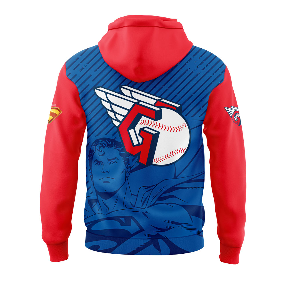 Cleveland Guardians MLB x Superman Hoodie Cleveland Guardians MLB x Superman Hoodie