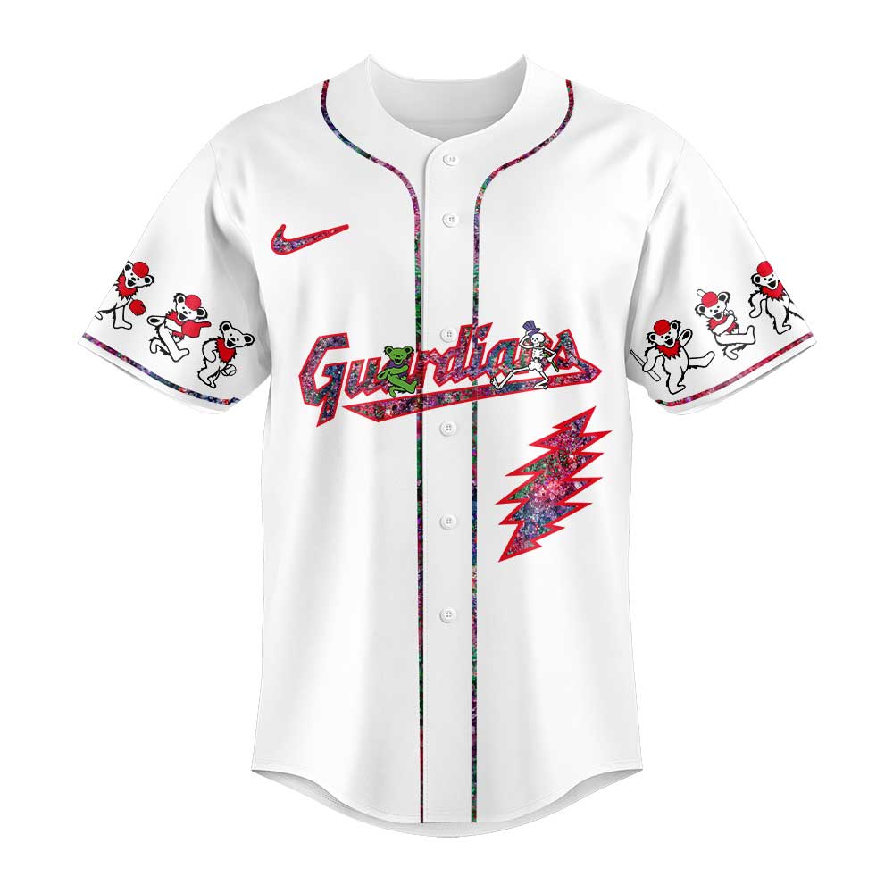 Cleveland Guardians MLB x Grateful Dead Baseball Jersey Cleveland Guardians MLB x Grateful Dead Baseball Jersey