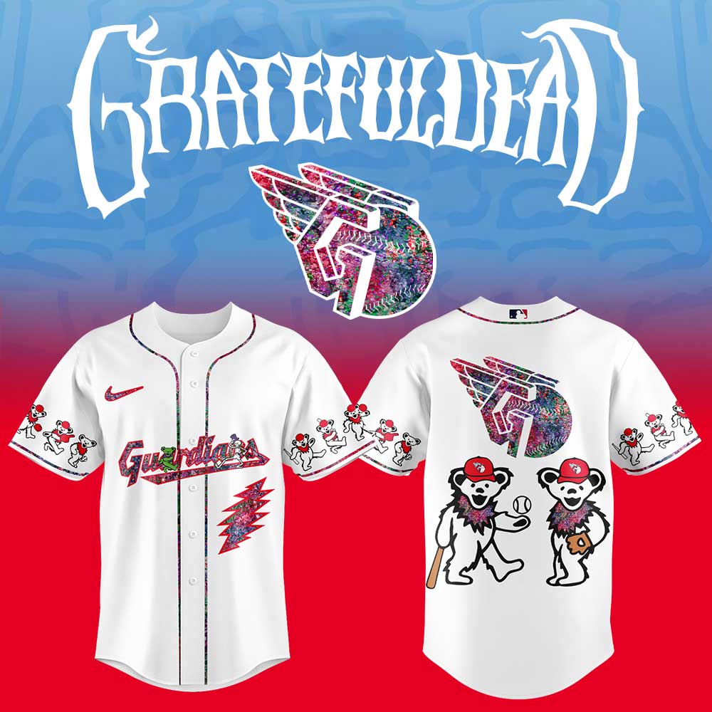 Cleveland Guardians MLB x Grateful Dead Baseball Jersey Cleveland Guardians MLB x Grateful Dead Baseball Jersey
