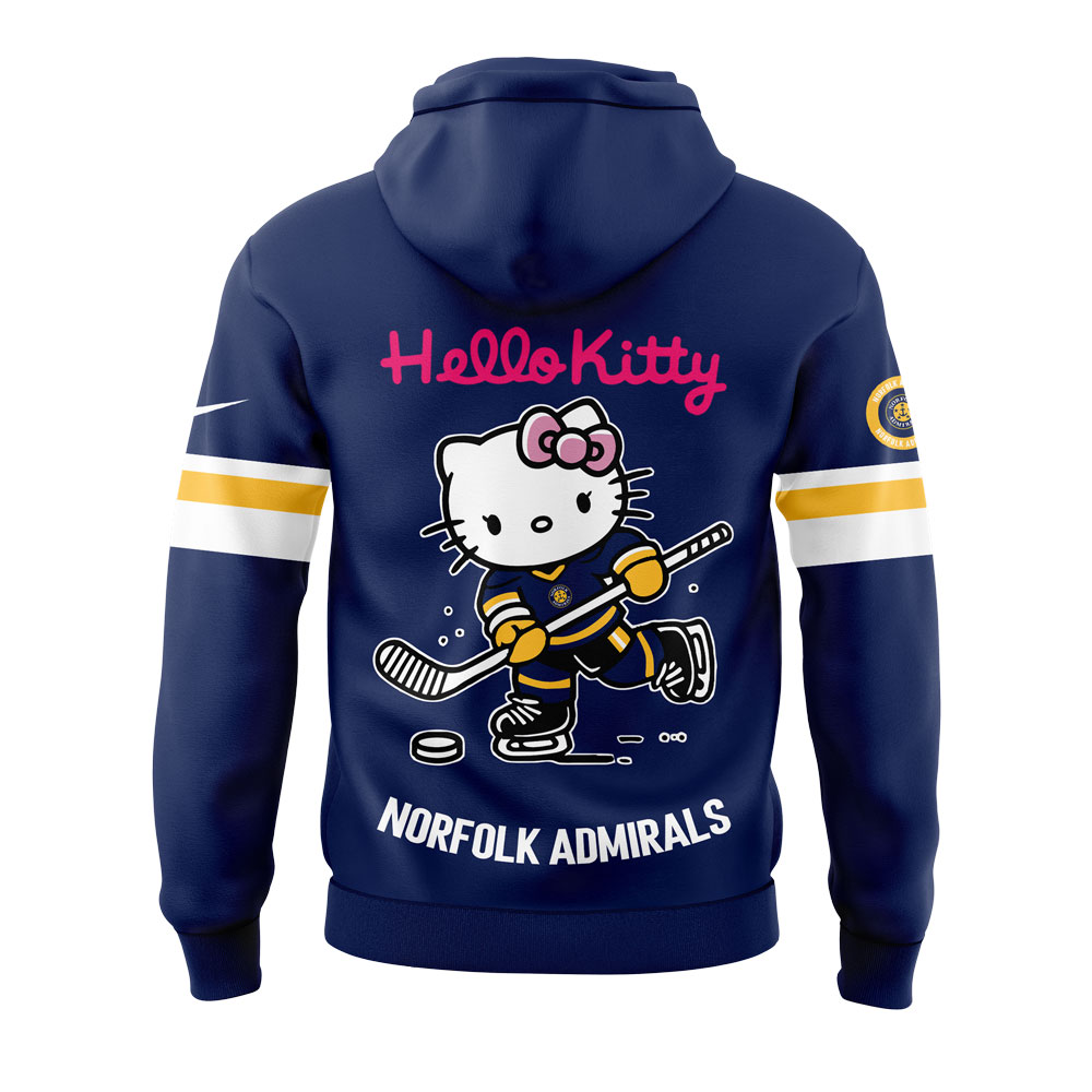 Norfolk Admirals ECHL x Hello Kitty Hoodie Norfolk Admirals ECHL x Hello Kitty Hoodie