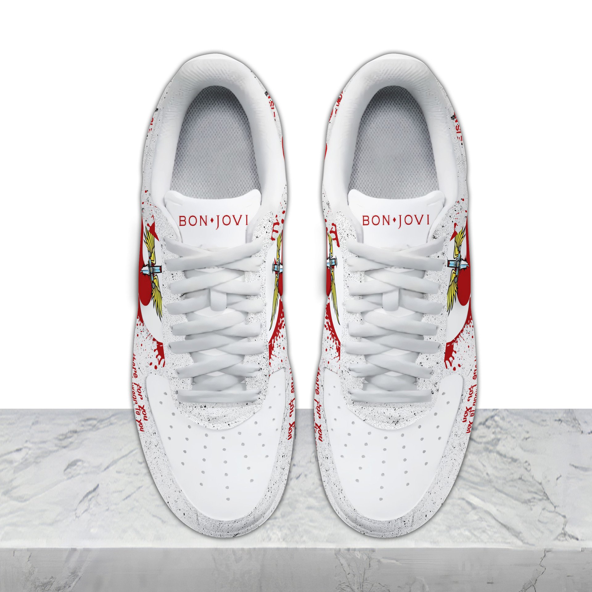 Bon Jovi "I'll be there for you / These five words I swear to you" Air Force 1 Sneakers Bon Jovi "I'll be there for you / These five words I swear to you" Air Force 1 Sneakers