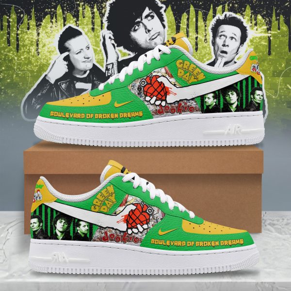 Green Day Band Boulevard of Broken Dreams Nike Air Force 1