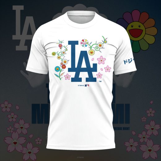 Los Angeles Dodgers x Takashi Murakami Japanese Heritage Night White Tshirt