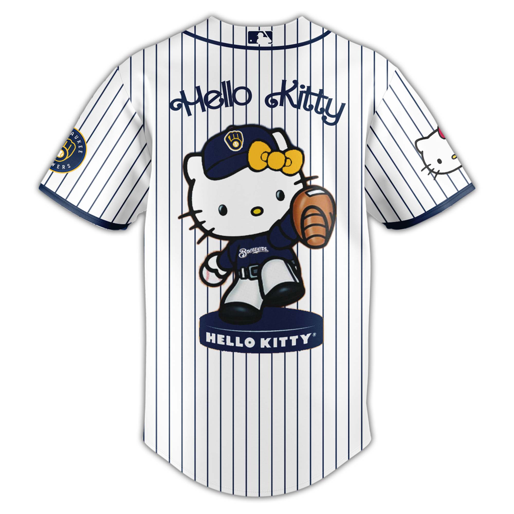 Milwaukee Brewers MLB x Hello Kitty Night Jersey 2025 Milwaukee Brewers MLB x Hello Kitty Night Jersey 2025